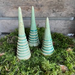 Stort juletr� i gr�n glas glasur