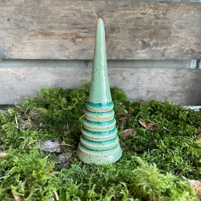 Stort juletr� i gr�n glas glasur