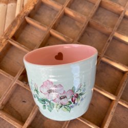 Kop, mintgr�n med smukke billeder