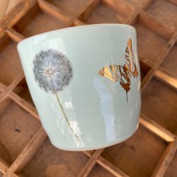 Kop, mintgr�n med smukke billeder