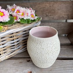 Vase i smuk krater glasur