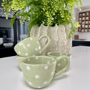 For�rsgr�n Morgenmadss�t med hvide dots