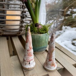 Lille juletr�, hvid med lyser�d