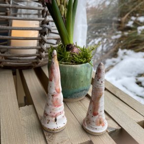 Lille juletr�, hvid med lyser�d