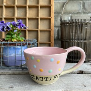 Stay Beautiful kop i lyser�d med dots