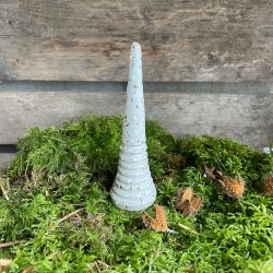 H�jt juletr�, hvid med snefnug