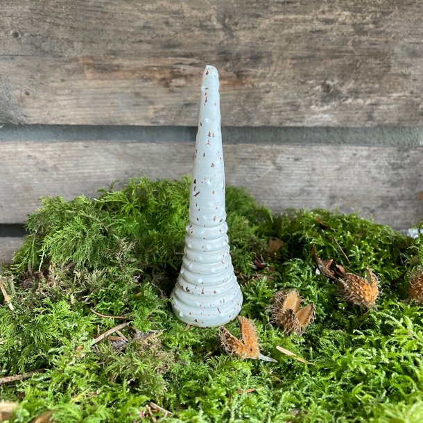 H�jt juletr�, hvid med snefnug