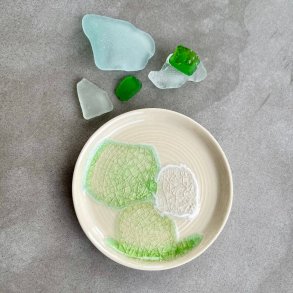 Smykketallerken med glas