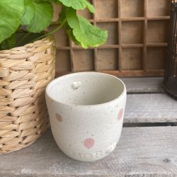 Mor kop, creme med lyser�de dots