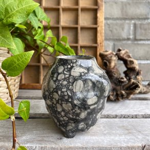 Krukke i bobleglasur