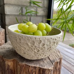 Flot sk�l, hvid og kraterglasur