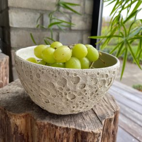 Flot sk�l, hvid og kraterglasur