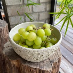 Flot sk�l, hvid og kraterglasur