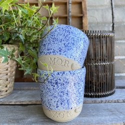 MOR kop i hvid og bl�meleret