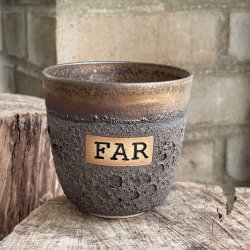 Far kop i r� kraterglasur