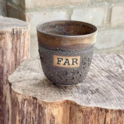 Far kop i r� kraterglasur