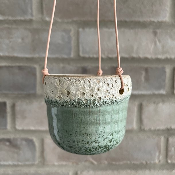 H�ngepotte i smuk gr�n krystal