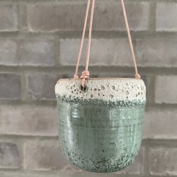 H�ngepotte i smuk gr�n krystal