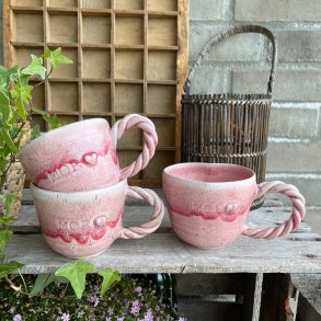 Hjerte Mor kop i smukke lyser�de/ r�de nuancer