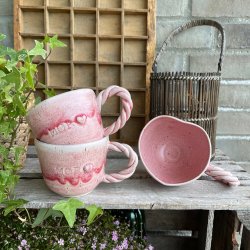 Hjerte Mor kop i smukke lyser�de/ r�de nuancer