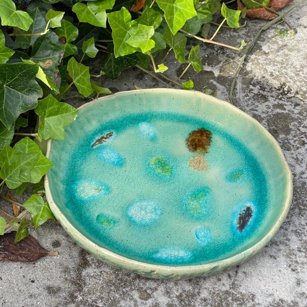 Gr�nt Fuglebad eller badebassin til en lille fr�