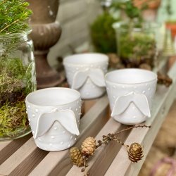 Vinterkopper med englevinger og snefnug