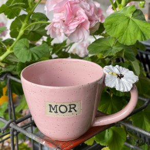 Mor kop med blomst, lyser�d