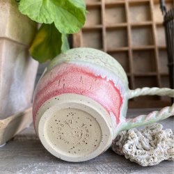 Kop med snoet hank i Sorbet glasur