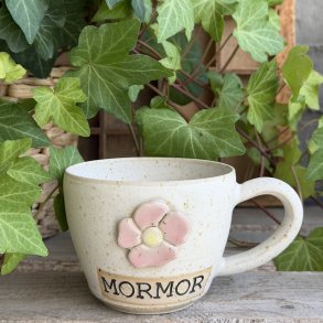 Mormor kop med blomst
