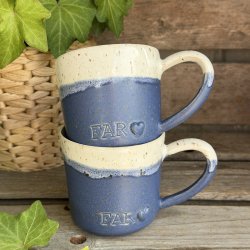 Far kop i bl� og lyse nuancer