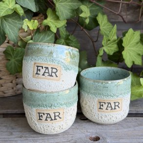 Far espresso kop i smuk gr�n krystal