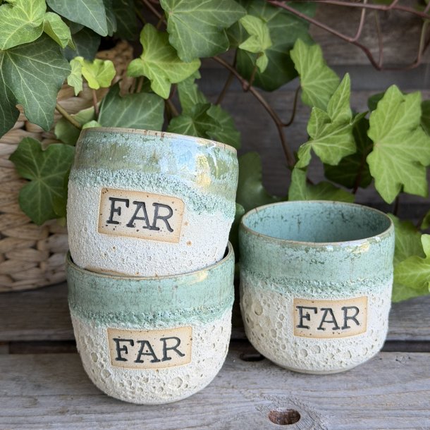 Far espresso kop i smuk gr�n krystal