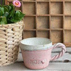 MOR kop med snoet hank, lyser�d med de smukke krystaller