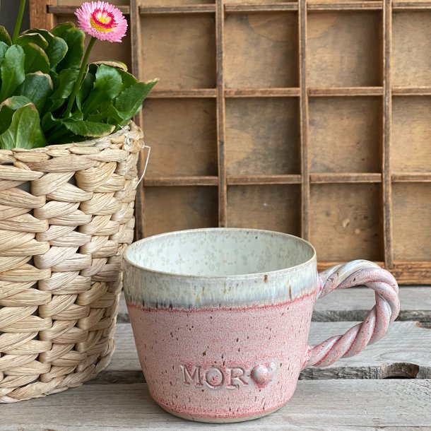 MOR kop med snoet hank, lyser�d med de smukke krystaller