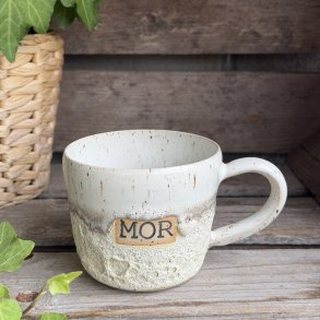 Mor kop med hank i den flotte krater glasur