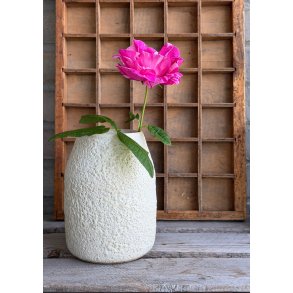 Vase i lys krater glasur