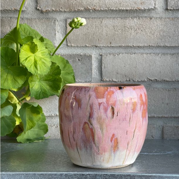 Krukke i den smukke Flower Power glasur