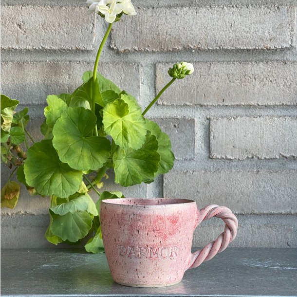 Farmor hjerte kop med snoet hank