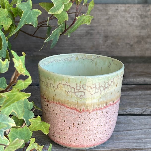 Kop i lyser�de og de smukke gr�nne krystaller